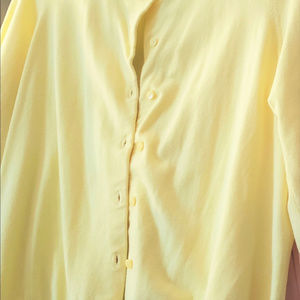 One XL yellow cotton cardigan
